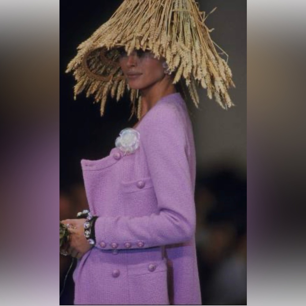 Vintage Chanel Lavender Suit Skirt